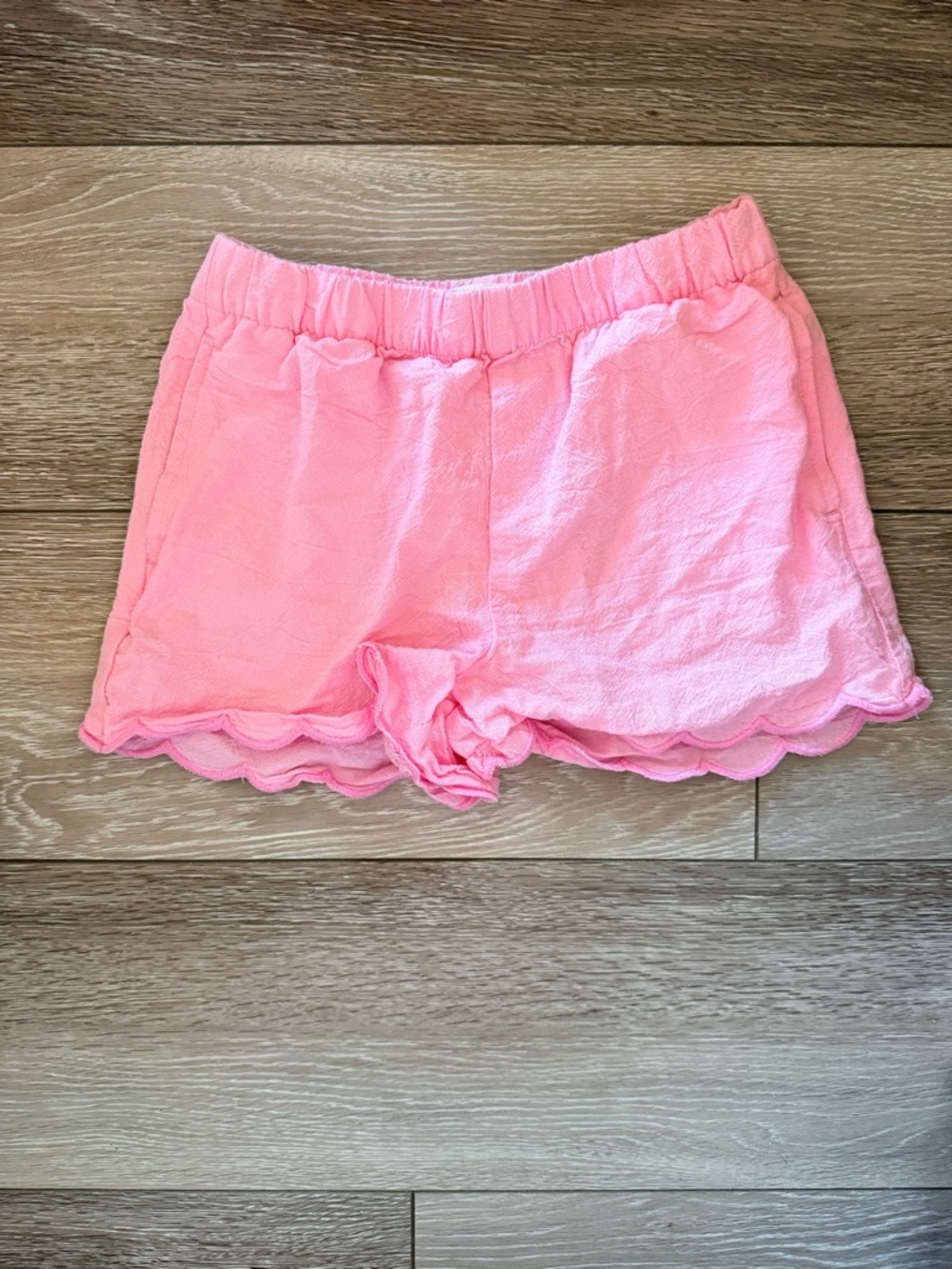 Cotton On Kids Pink Scallop Hem Elastic Waist Shorts